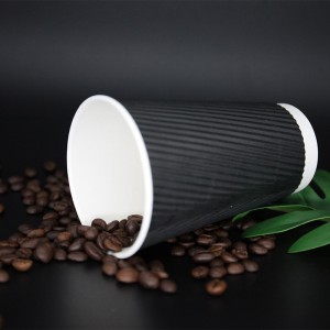 Ripple Wall Paper Cup dubbelväggspapper kaffekoppar grossist